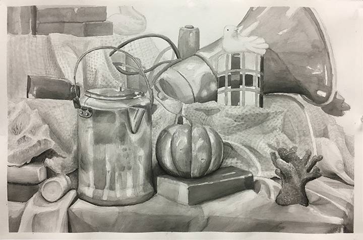 Still life drawing from ART 157 - Foundations: Intro to Drawing II